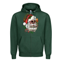 Sports Green Kinda merry kinda scary Zipper Hoodie - RanaPortraitStore