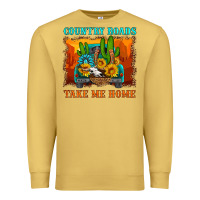 Antique Gold country roads take me home Premium Sweatshirt - HRA Design Shop