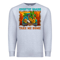 Heather Grey country roads take me home Premium Sweatshirt - HRA Design Shop