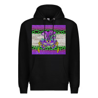 Black mardi gras  mask Premium Hoodie - BarkalooDesign