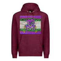 Burgundy mardi gras  mask Premium Hoodie - BarkalooDesign