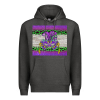 Charcoal Heather mardi gras  mask Premium Hoodie - BarkalooDesign