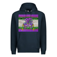Navy mardi gras  mask Premium Hoodie - BarkalooDesign