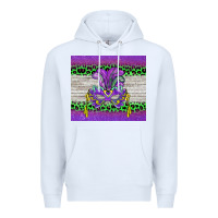 White mardi gras  mask Premium Hoodie - BarkalooDesign