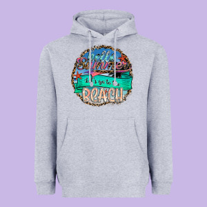 Hello Summer Let's Go To The Beach Heavyweight Hoodie Designed By Sublimationcraftshop