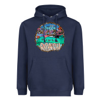 Navy Hello Summer Let's Go To The Beach Heavyweight Hoodie - SublimationCraftShop