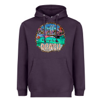 Plum Hello Summer Let's Go To The Beach Heavyweight Hoodie - SublimationCraftShop