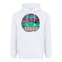 White Hello Summer Let's Go To The Beach Heavyweight Hoodie - SublimationCraftShop
