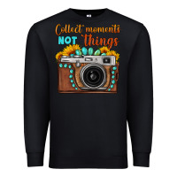 Black collect moments not things sunflower gemstone vintage camera Premium Sweatshirt - FaDigitalArtStudio