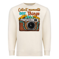 Sandshell collect moments not things sunflower gemstone vintage camera Premium Sweatshirt - FaDigitalArtStudio