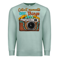 Seafoam collect moments not things sunflower gemstone vintage camera Premium Sweatshirt - FaDigitalArtStudio