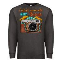 Smoke collect moments not things sunflower gemstone vintage camera Premium Sweatshirt - FaDigitalArtStudio