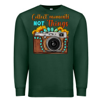 Sports Green collect moments not things sunflower gemstone vintage camera Premium Sweatshirt - FaDigitalArtStudio