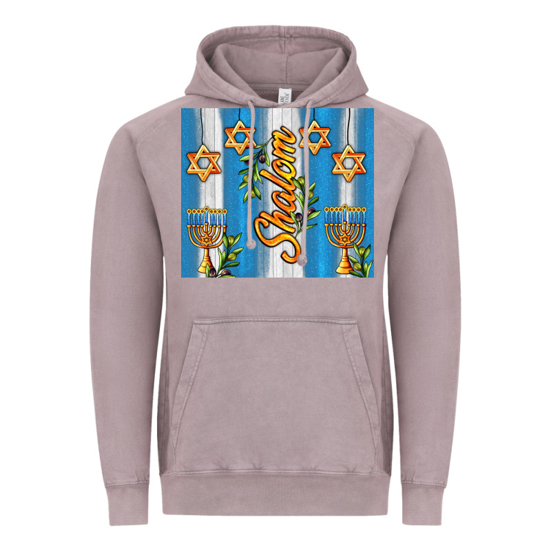 Shalom With Star Of David Vintage Hoodie by AdoDesignShop | Teevron