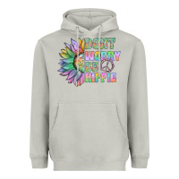 Moon Dust Don't Worry Be Hippie Heavyweight Hoodie - CowhideDigitalArt