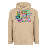 Mushroom Don't Worry Be Hippie Heavyweight Hoodie - CowhideDigitalArt