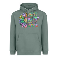 Sage Don't Worry Be Hippie Heavyweight Hoodie - CowhideDigitalArt