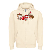 Sandshell baseball coffee cups Zipper Hoodie - texasbilliewilder