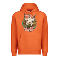 Carrot western llama and roses Premium Hoodie - LillyAllenDesigns