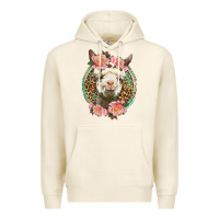 Tofu western llama and roses Premium Hoodie - LillyAllenDesigns