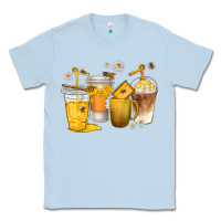 Dusty Blue coffee cups bumble bee Classic Tee - texasbilliewilder