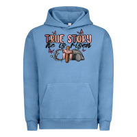 Pigment Pebble Blue true story he is risen Urban Hoodie - MaliasSmallBusiness