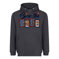 Smoke Back the blue Heavyweight Hoodie - Neo Western