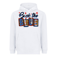 White Back the blue Heavyweight Hoodie - Neo Western