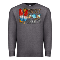 Charcoal Heather sweet land of liberty Premium Sweatshirt - RacoonDesign