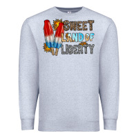 Heather Grey sweet land of liberty Premium Sweatshirt - RacoonDesign