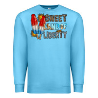 Ocean Blue sweet land of liberty Premium Sweatshirt - RacoonDesign