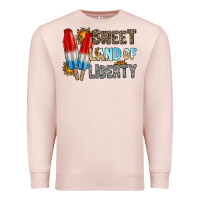 Pale Pink sweet land of liberty Premium Sweatshirt - RacoonDesign