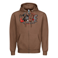 Chestnut for the love of the game hockey Zipper Hoodie - Zillion Design Studio
