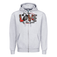 Heather Grey for the love of the game hockey Zipper Hoodie - Zillion Design Studio