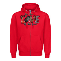 Red for the love of the game hockey Zipper Hoodie - Zillion Design Studio