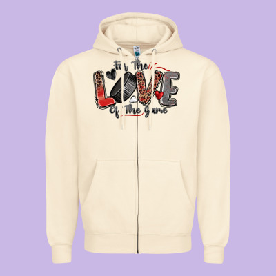 For The Love Of The Game Hockey Zipper Hoodie Designed By Zillion Design Studio