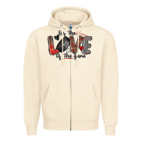 Sandshell for the love of the game hockey Zipper Hoodie - Zillion Design Studio