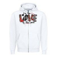 White for the love of the game hockey Zipper Hoodie - Zillion Design Studio