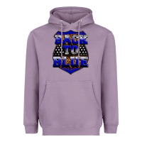 Lavender Back the blue Heavyweight Hoodie - Neo Western