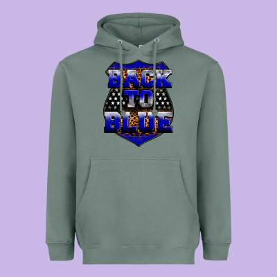 Back The Blue Heavyweight Hoodie Designed By Neo Western