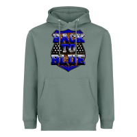 Sage Back the blue Heavyweight Hoodie - Neo Western