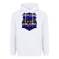 White Back the blue Heavyweight Hoodie - Neo Western