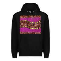 Black mardi gras  leopard pink glitter bead Premium Hoodie - BarkalooDesign