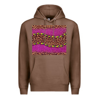 Chestnut mardi gras  leopard pink glitter bead Premium Hoodie - BarkalooDesign