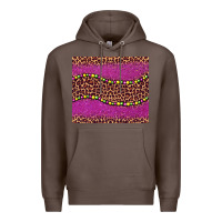 Coffee mardi gras  leopard pink glitter bead Premium Hoodie - BarkalooDesign
