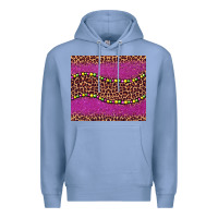 Colony Blue mardi gras  leopard pink glitter bead Premium Hoodie - BarkalooDesign