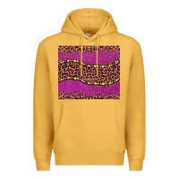 Mustard mardi gras  leopard pink glitter bead Premium Hoodie - BarkalooDesign