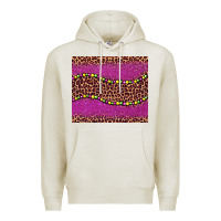 Oatmeal Heather mardi gras  leopard pink glitter bead Premium Hoodie - BarkalooDesign