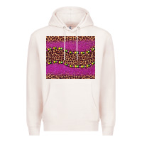 Pale Pink mardi gras  leopard pink glitter bead Premium Hoodie - BarkalooDesign
