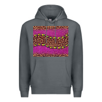 Rock mardi gras  leopard pink glitter bead Premium Hoodie - BarkalooDesign